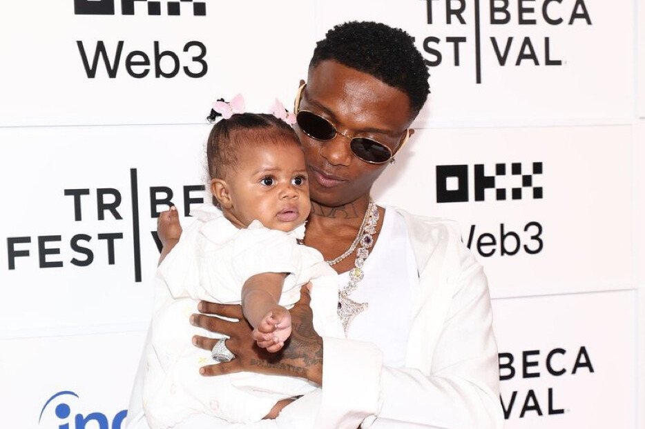 Wizkid Shines with Daughter at “Long Live Lagos” Premiere, Fans Call Her ‘Machalina’